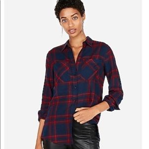 Final Price Express Plaid Boyfriend Flannel